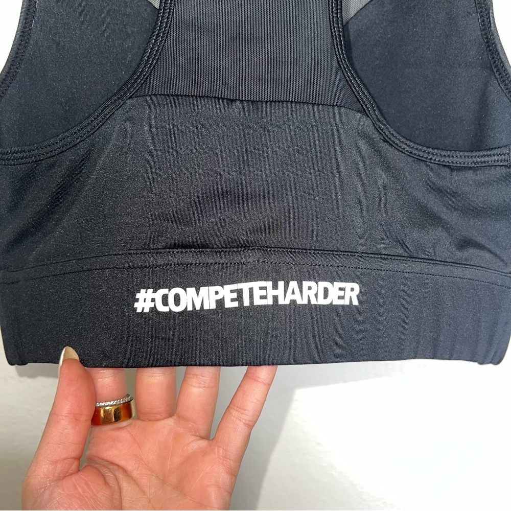 Black Mesh Sports Bra - Picture 4 of 4